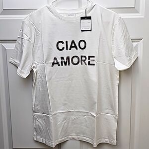 New 100% cotton white t shirt